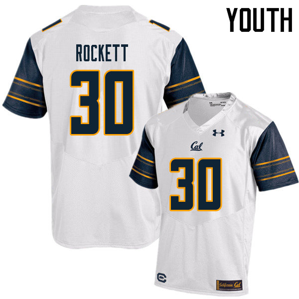 Youth #30 Matt Rockett Cal Bears UA College Football Jerseys Sale-White